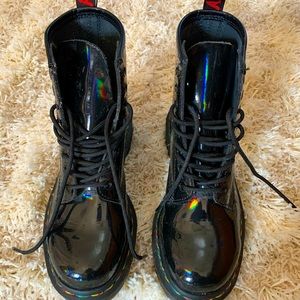 Doc Martens Oil Slick Rainbow Boots